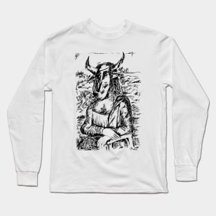 Mona Lisa Minotaur Long Sleeve T-Shirt